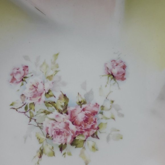 Antique MZ Austria Moritz Zdekauer Porcelain Master Berry Bowl Flowers 10" Mint - Picture 2 of 6